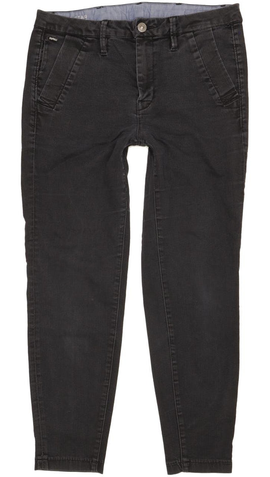 G-Star Bronson Women Black Skinny Slim Chino Stretch Jeans W27 L26