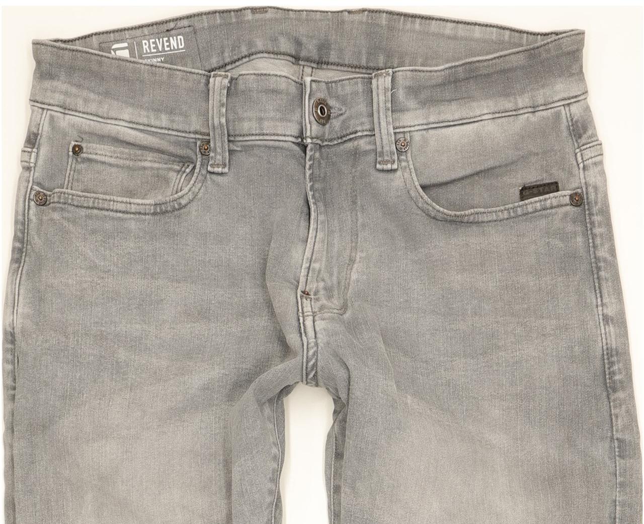 G-Star Revend Men Grey Skinny Slim Stretch Jeans W30 L31