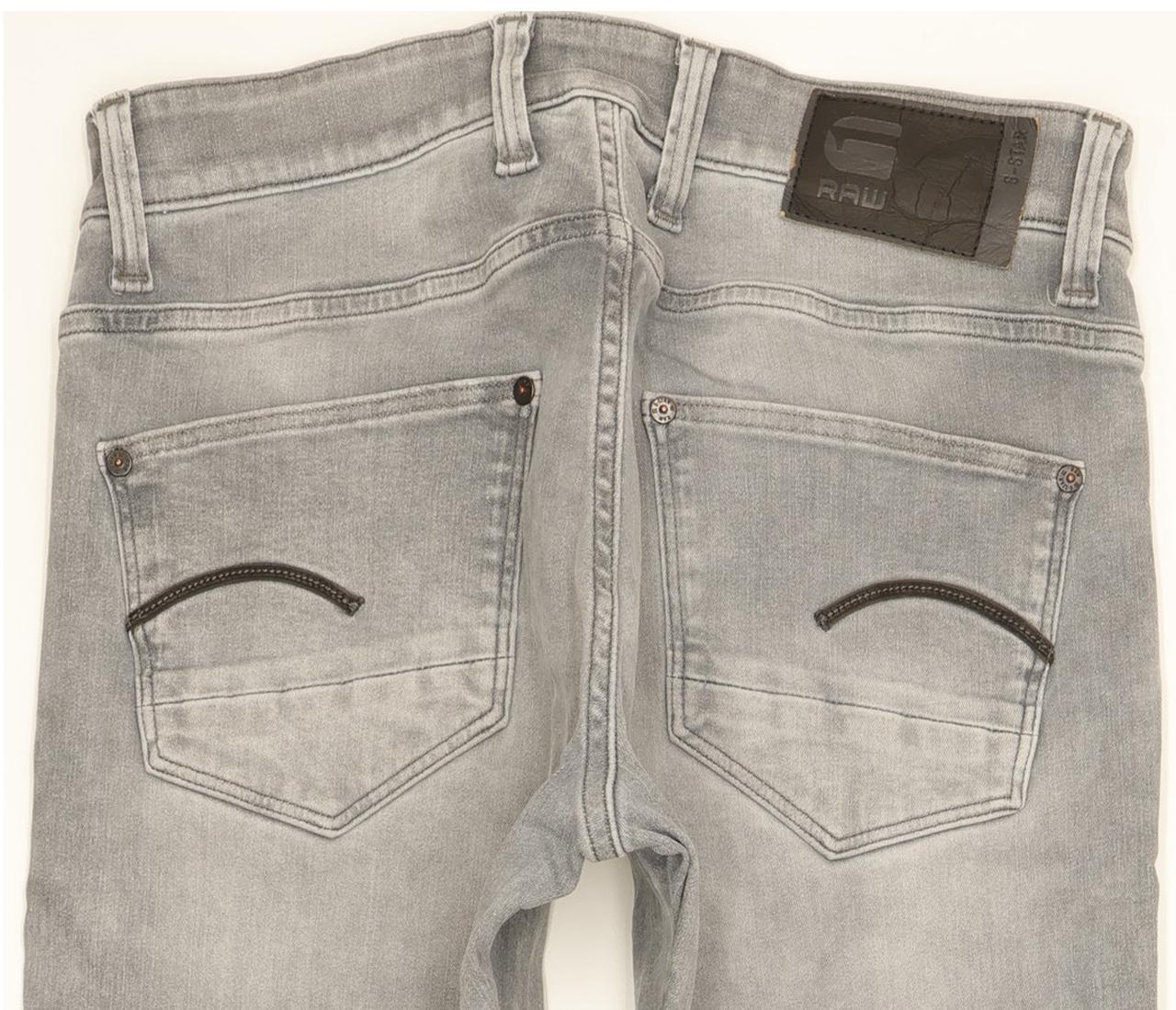 G-Star Revend Men Grey Skinny Slim Stretch Jeans W30 L31