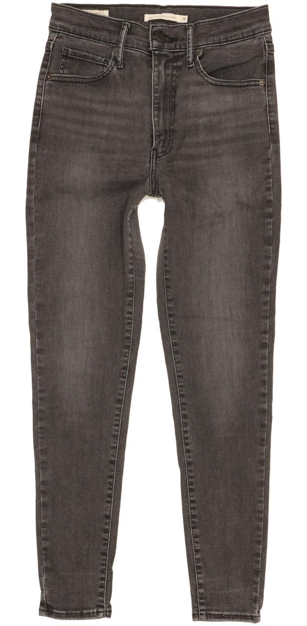 Levi's Mile Charcoal Skinny Slim Stretch Jeans High Waisted W28 L28