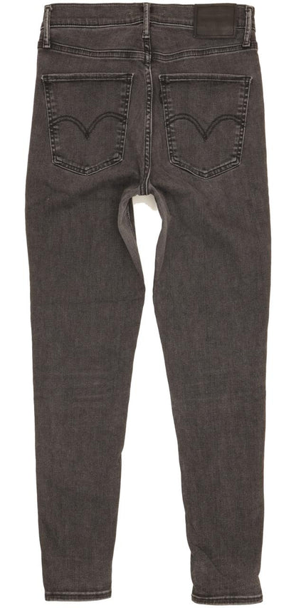 Levi's Mile Charcoal Skinny Slim Stretch Jeans High Waisted W28 L28