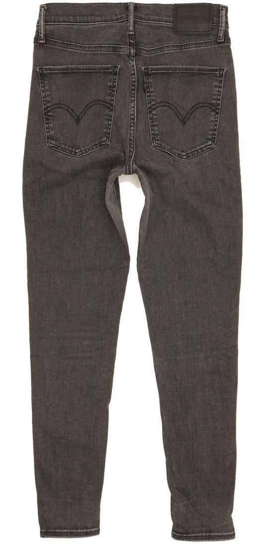 Levi's Mile Charcoal Skinny Slim Stretch Jeans High Waisted W28 L28