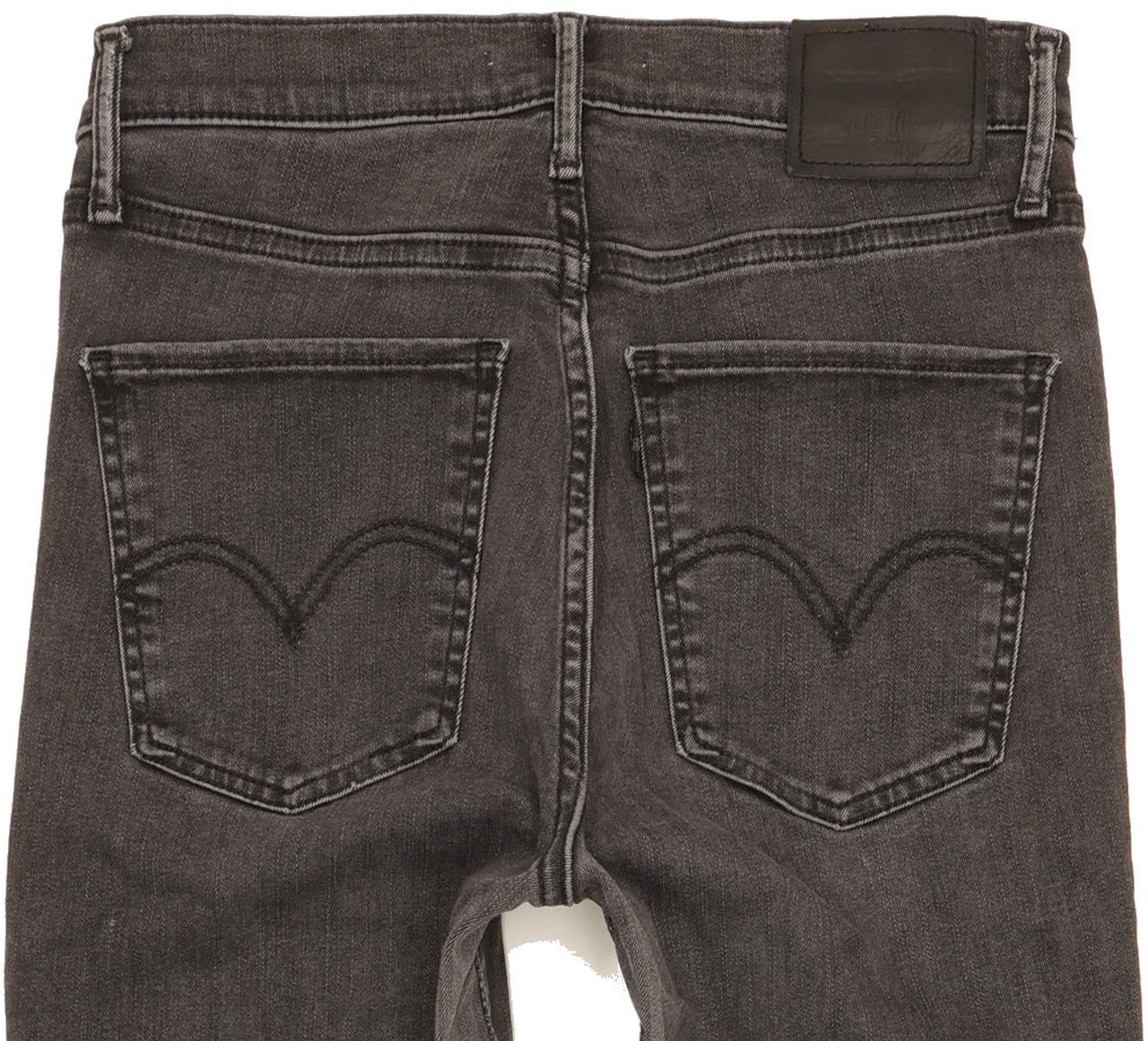 Levi's Mile Charcoal Skinny Slim Stretch Jeans High Waisted W28 L28