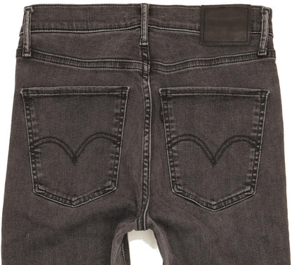 Levi's Mile Charcoal Skinny Slim Stretch Jeans High Waisted W28 L28