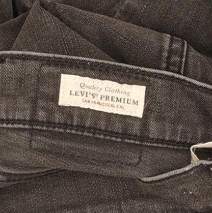 Levi's Mile Charcoal Skinny Slim Stretch Jeans High Waisted W28 L28