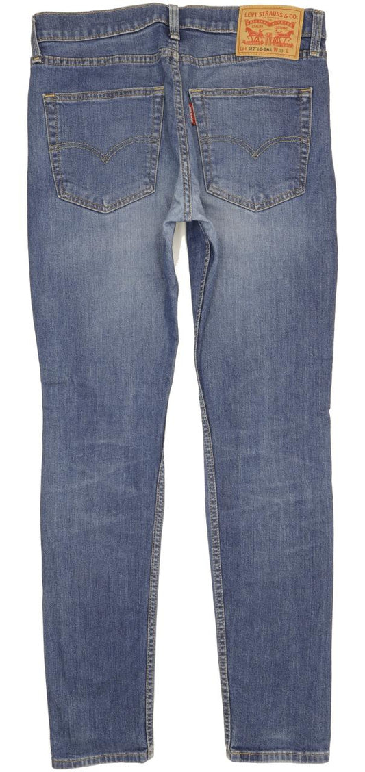 Levi's 512 Lo-Ball Men Blue Tapered Slim Jeans W33 L33