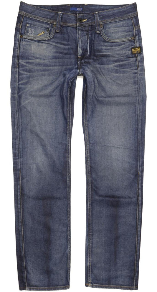 G-Star Men Blue Straight Regular Jeans W32 L33