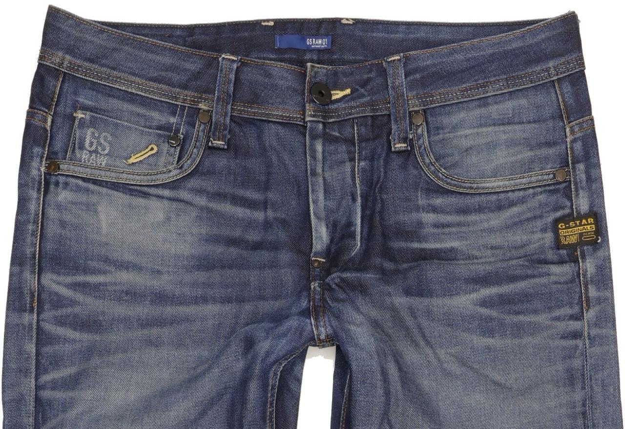 G-Star Men Blue Straight Regular Jeans W32 L33