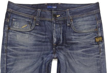 G-Star Men Blue Straight Regular Jeans W32 L33