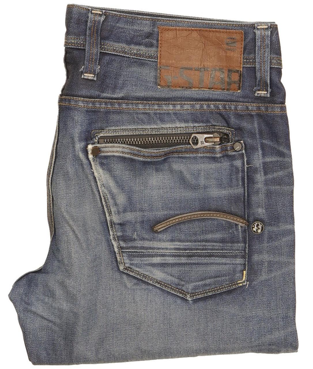 G-Star Men Blue Straight Regular Jeans W32 L33