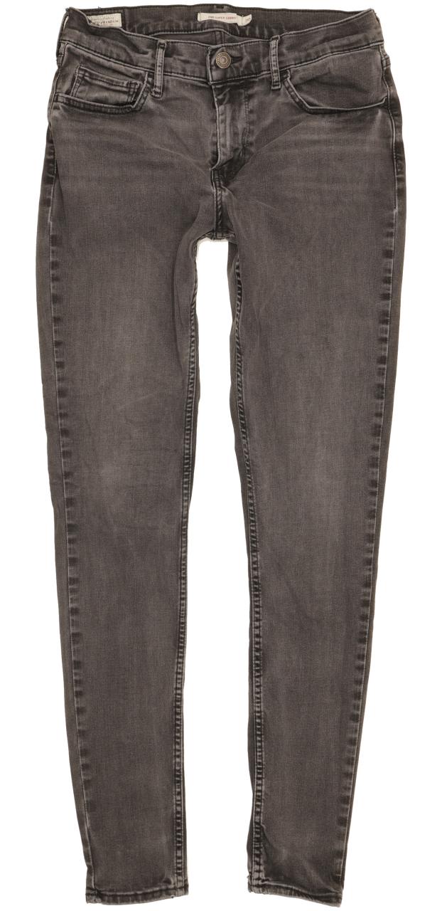 Levi's 710 Super Women Charcoal Skinny Slim Stretch Jeans W30 L30