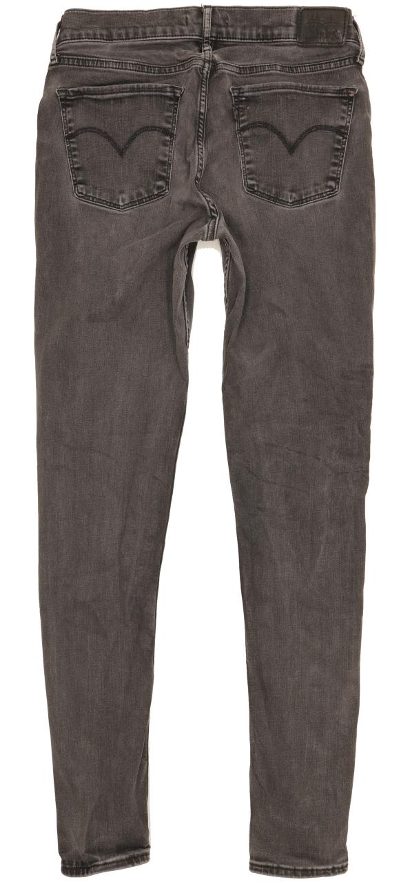 Levi's 710 Super Women Charcoal Skinny Slim Stretch Jeans W30 L30