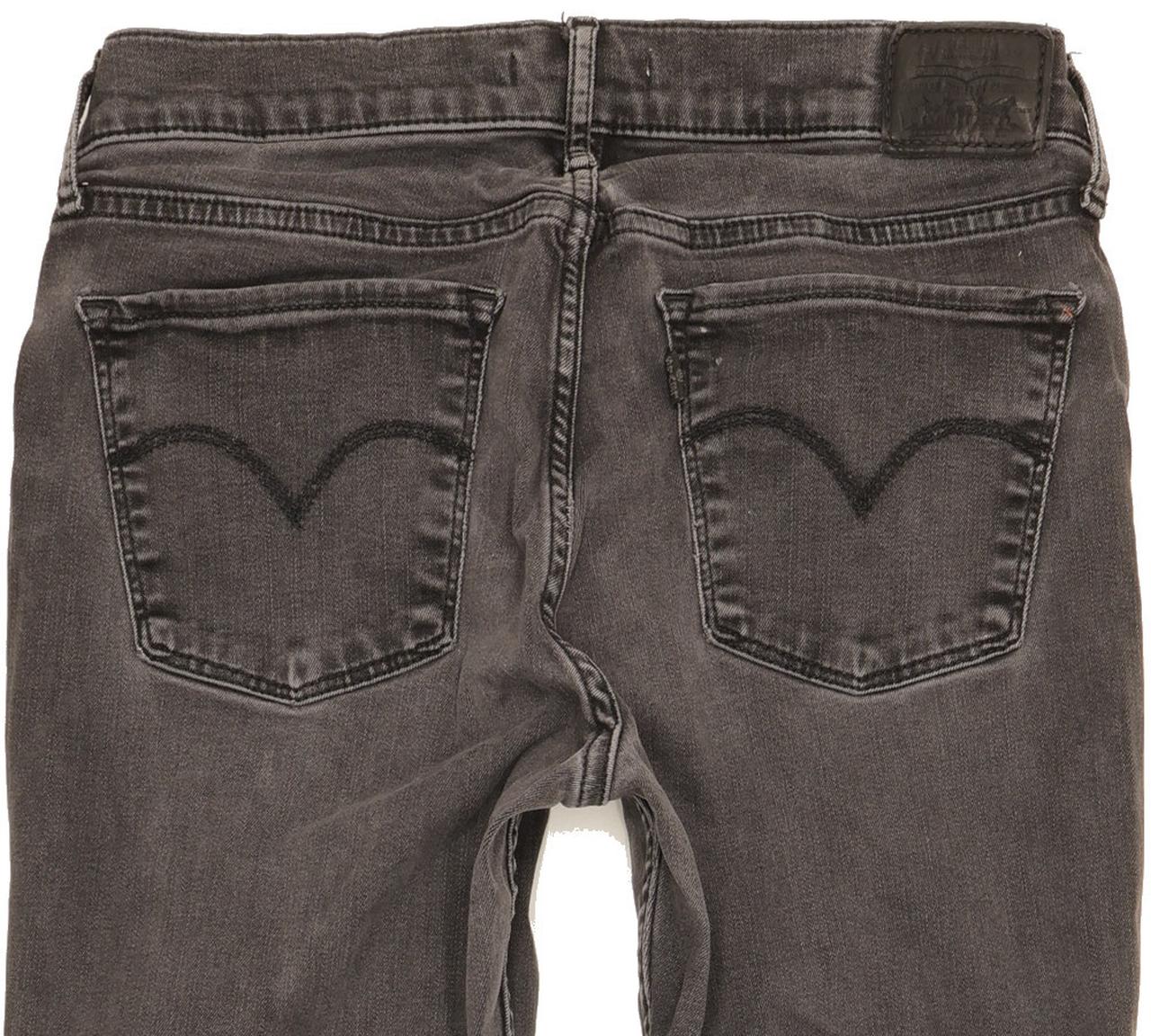 Levi's 710 Super Women Charcoal Skinny Slim Stretch Jeans W30 L30