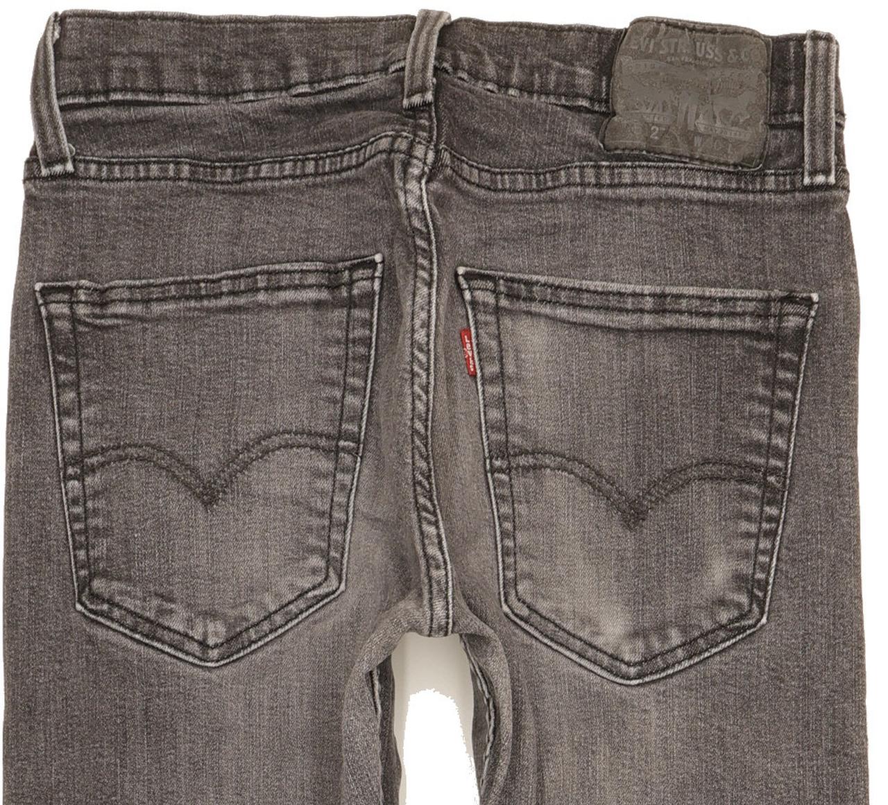 Levi's 512 Men Grey Tapered Slim Stretch Jeans W30 L29