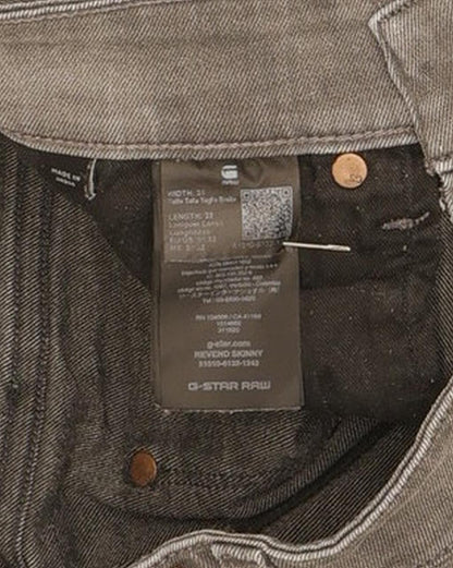 G-Star Revend Men Grey Skinny Slim Stretch Jeans W31 L32