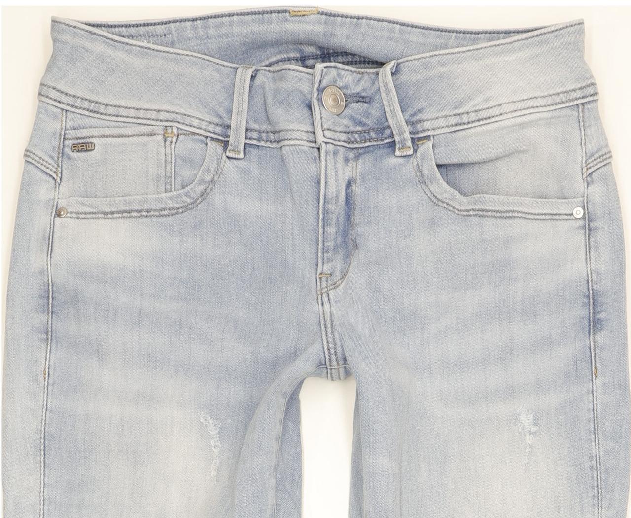 G-Star Lynn Mid Women Blue Skinny Slim Stretch Jeans W31 L33