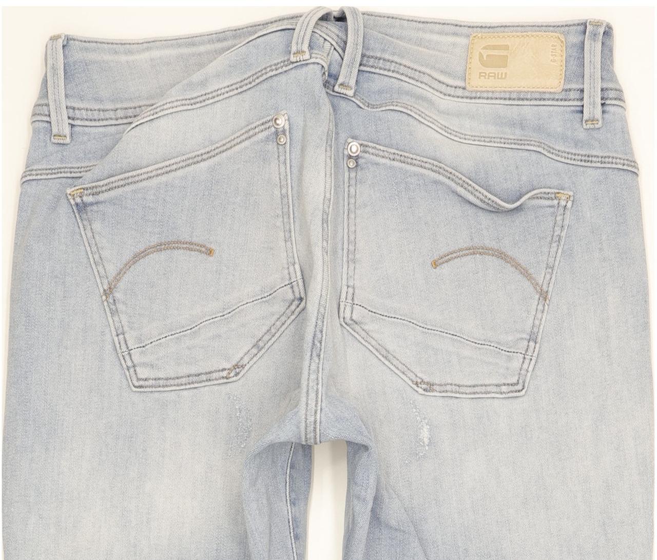 G-Star Lynn Mid Women Blue Skinny Slim Stretch Jeans W31 L33