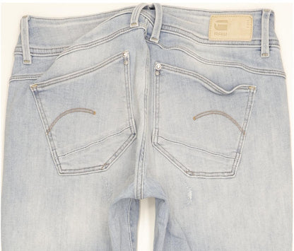 G-Star Lynn Mid Women Blue Skinny Slim Stretch Jeans W31 L33