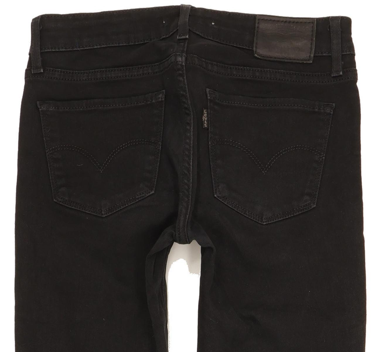 Levi's 711 Women Black Skinny Slim Stretch Jeans W24 L29