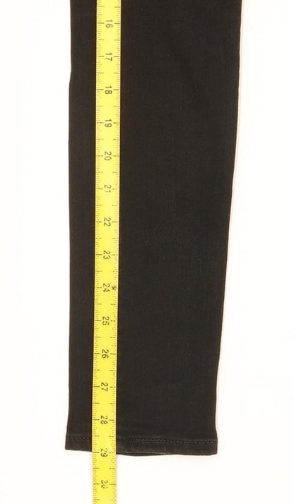 Levi's 711 Women Black Skinny Slim Stretch Jeans W24 L29