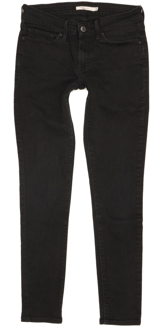 Levi's 711 Women Black Skinny Slim Stretch Jeans W28 L29