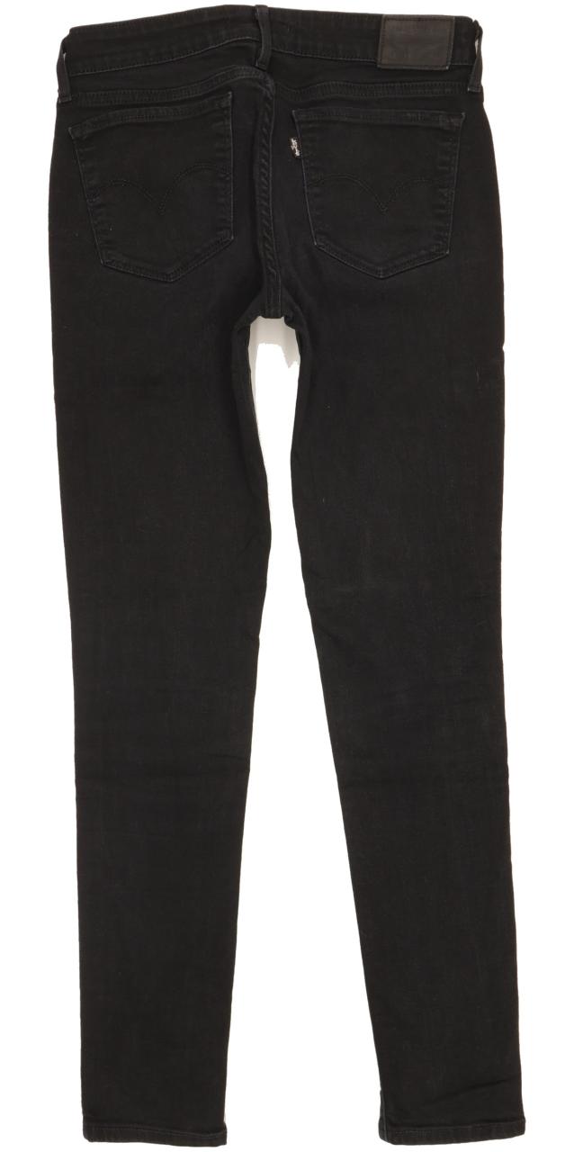 Levi's 711 Women Black Skinny Slim Stretch Jeans W28 L29