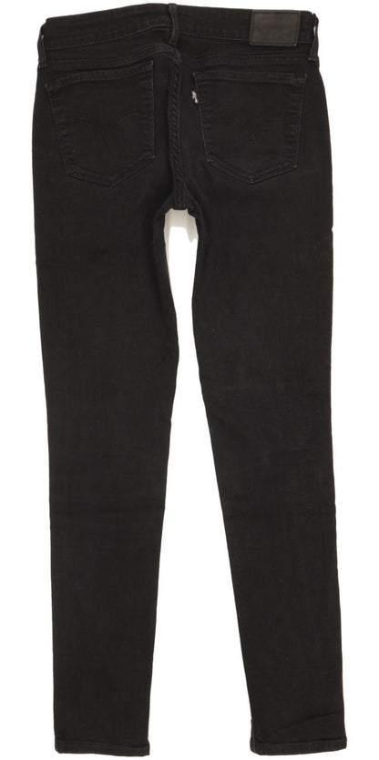 Levi's 711 Women Black Skinny Slim Stretch Jeans W28 L29