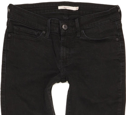 Levi's 711 Women Black Skinny Slim Stretch Jeans W28 L29