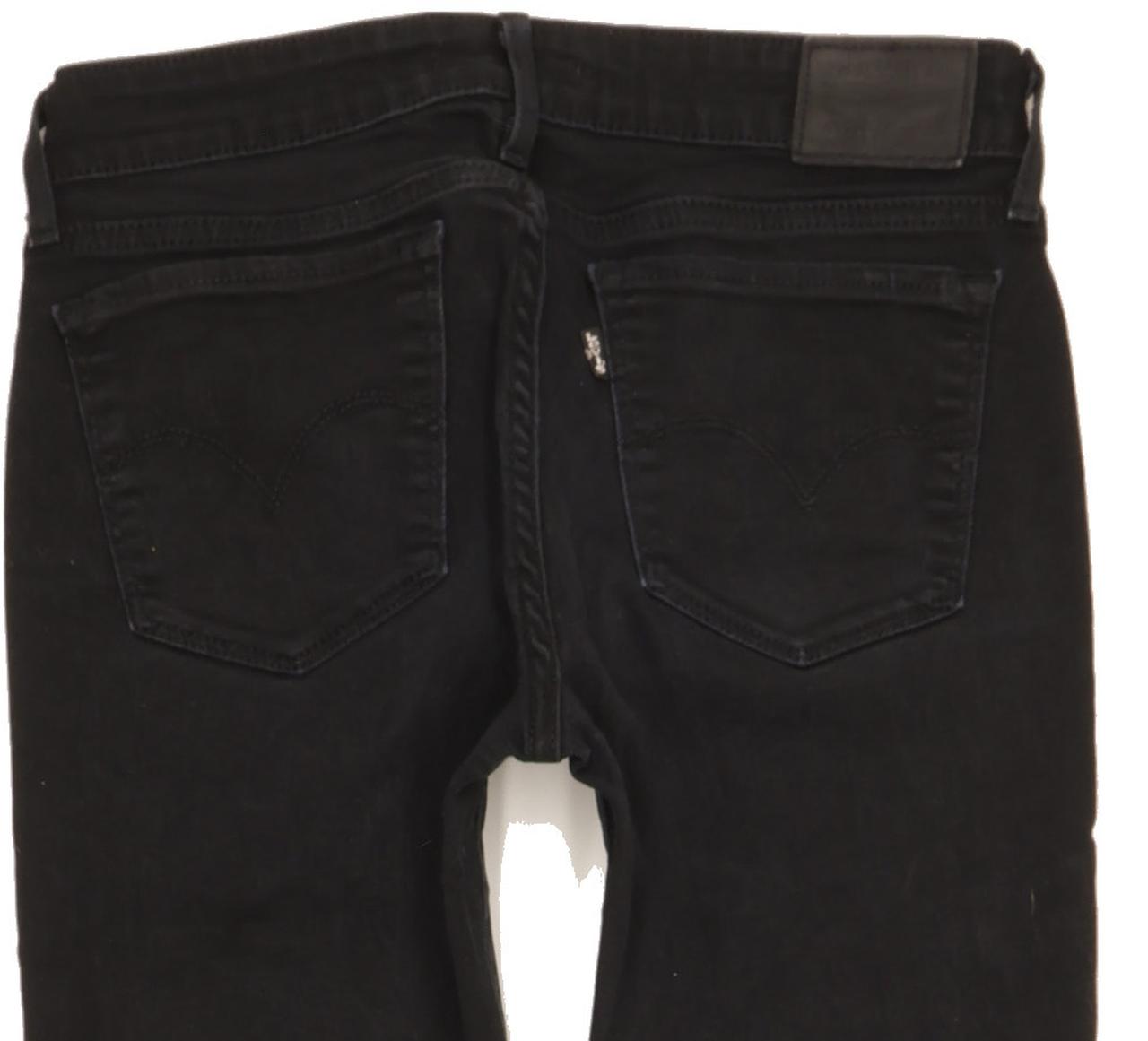 Levi's 711 Women Black Skinny Slim Stretch Jeans W28 L29