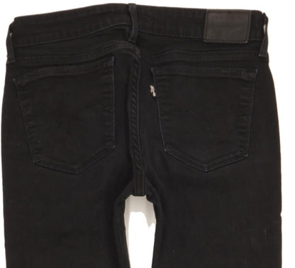 Levi's 711 Women Black Skinny Slim Stretch Jeans W28 L29