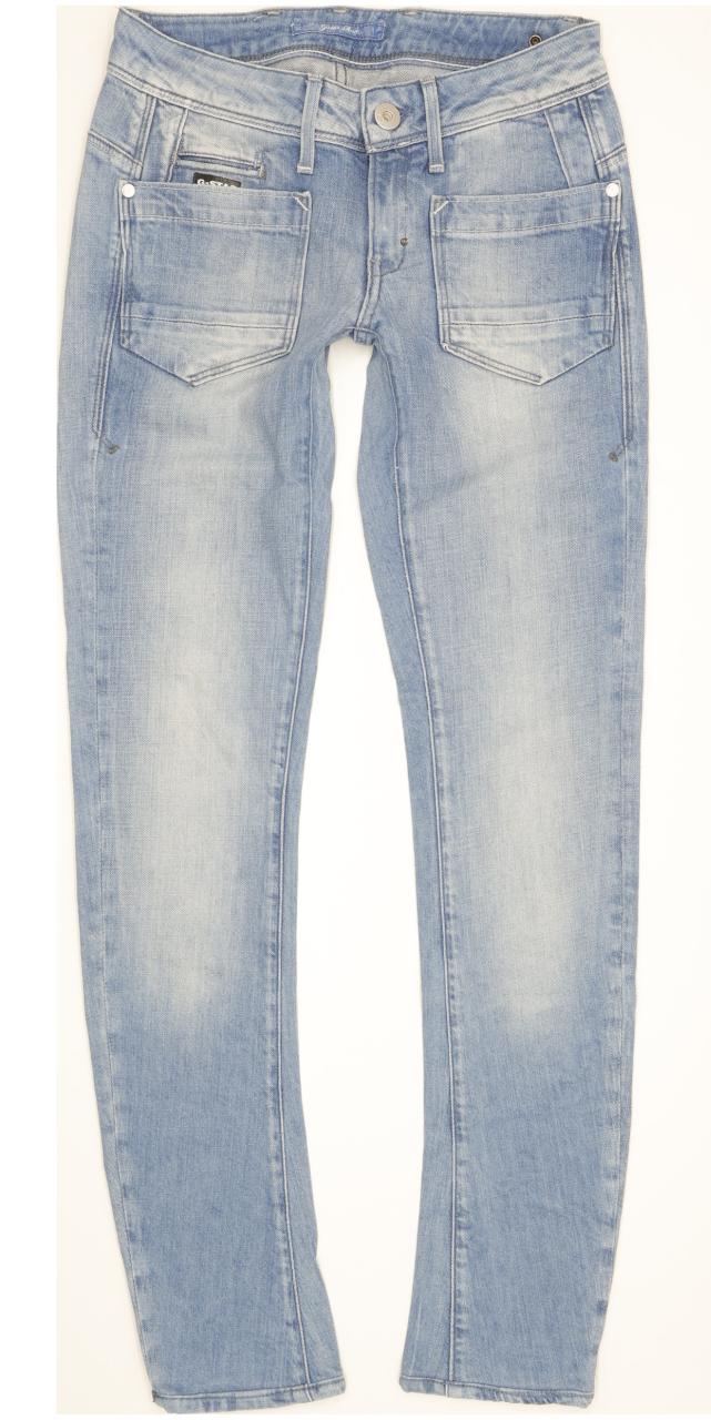 G-Star Low T Women Blue Skinny Slim Stretch Jeans W25 L30