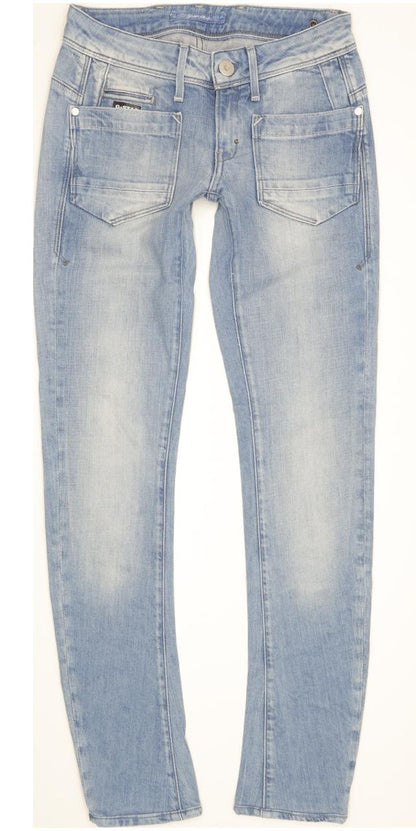 G-Star Low T Women Blue Skinny Slim Stretch Jeans W25 L30