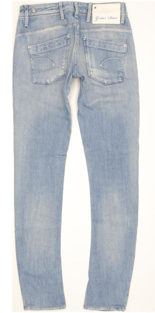 G-Star Low T Women Blue Skinny Slim Stretch Jeans W25 L30