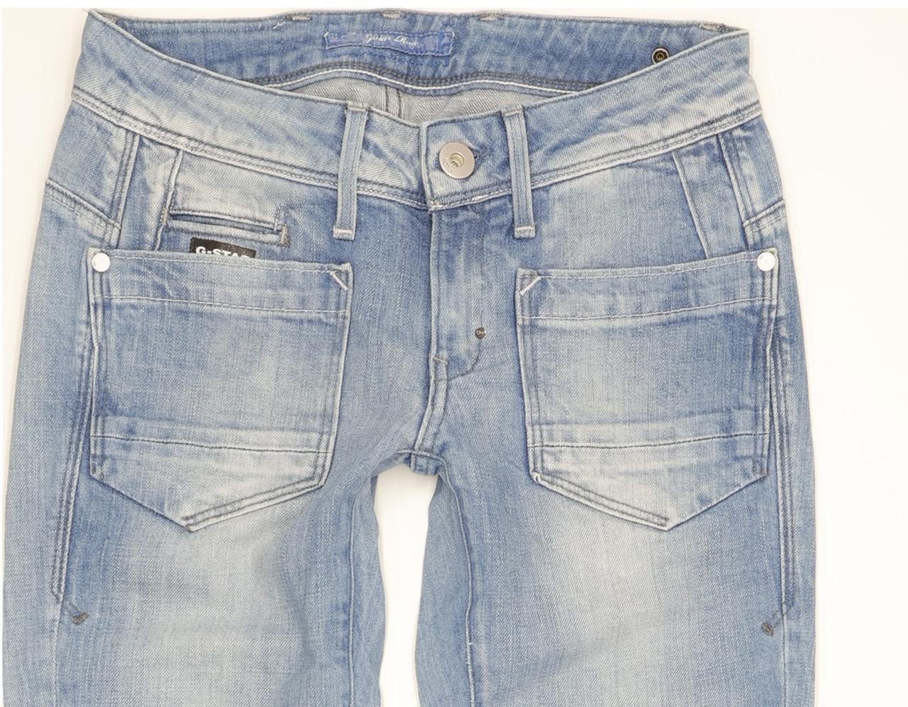 G-Star Low T Women Blue Skinny Slim Stretch Jeans W25 L30