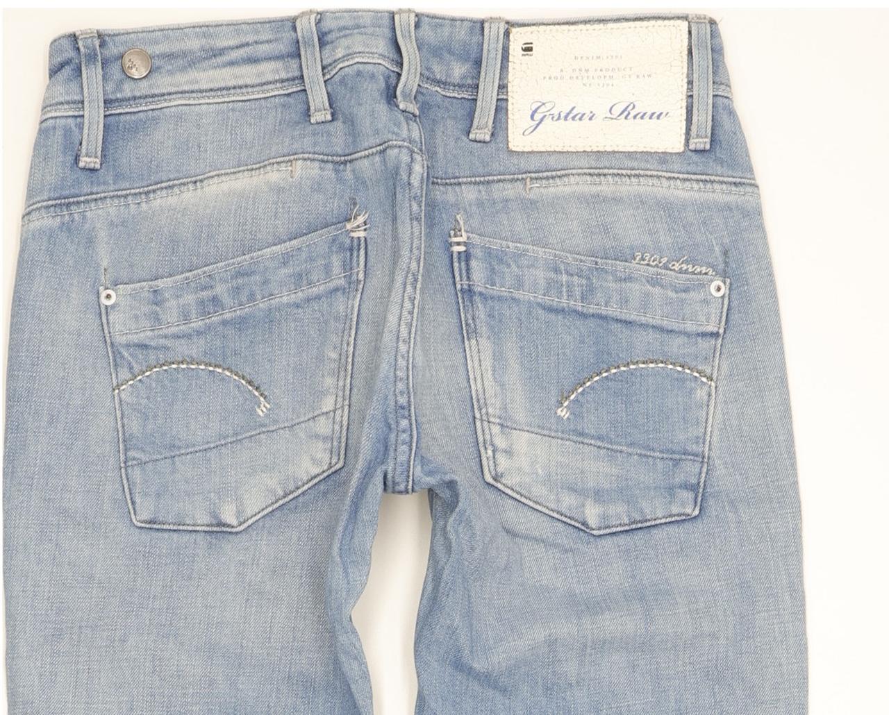G-Star Low T Women Blue Skinny Slim Stretch Jeans W25 L30