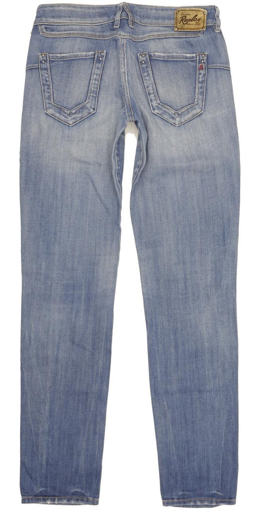 Replay Radixes Women Blue Straight Slim Stretch Jeans W29 L32