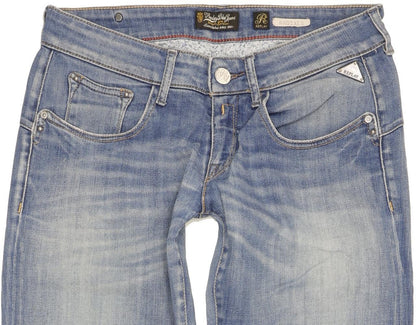 Replay Radixes Women Blue Straight Slim Stretch Jeans W29 L32