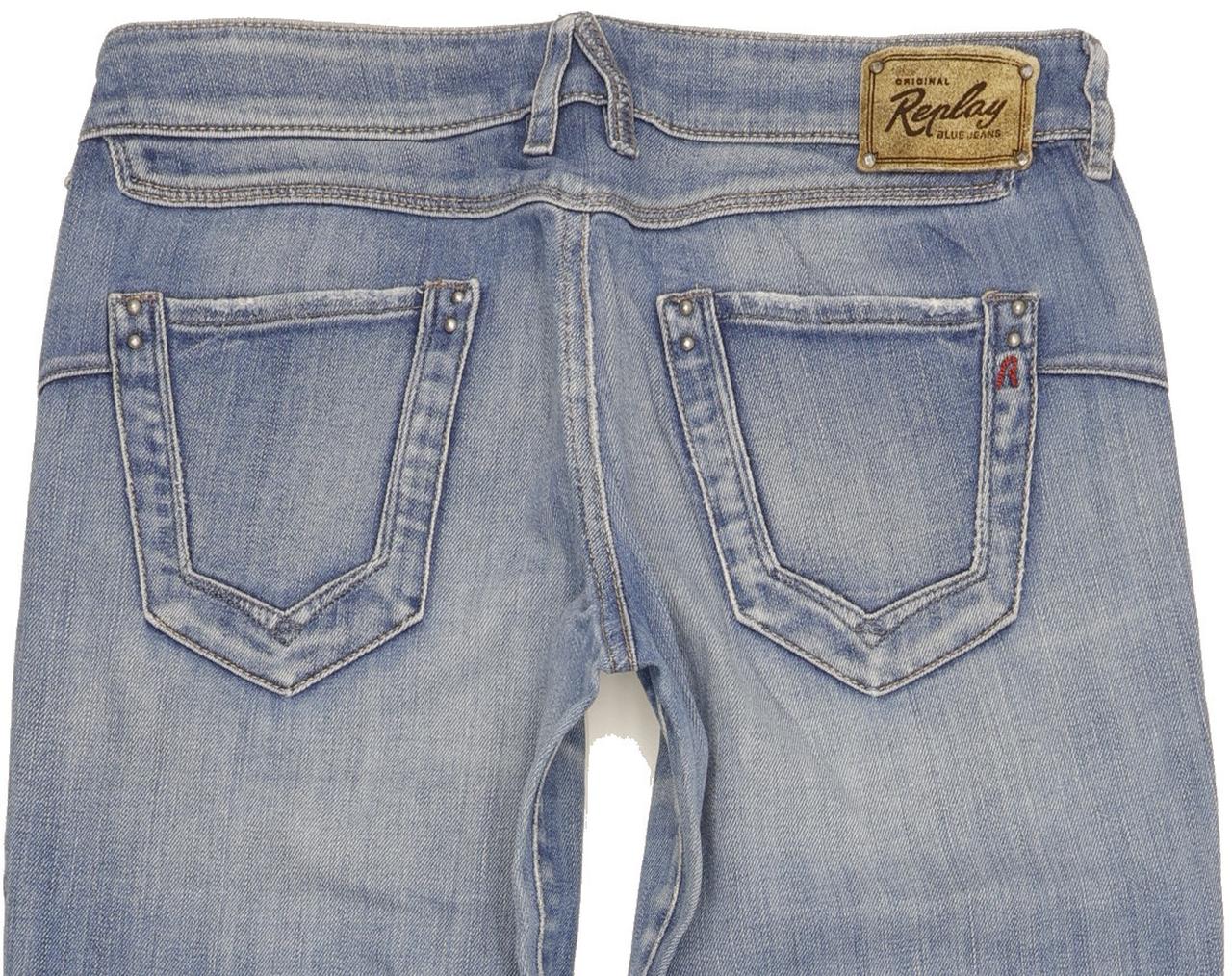 Replay Radixes Women Blue Straight Slim Stretch Jeans W29 L32