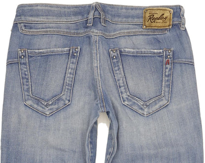 Replay Radixes Women Blue Straight Slim Stretch Jeans W29 L32