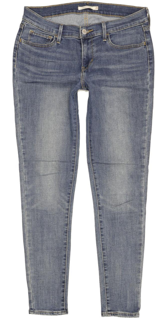 Levi's 710 Super Women Blue Skinny Slim Stretch Jeans W29 L30