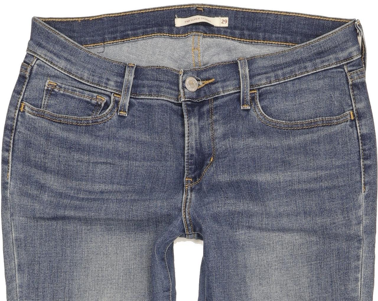 Levi's 710 Super Women Blue Skinny Slim Stretch Jeans W29 L30