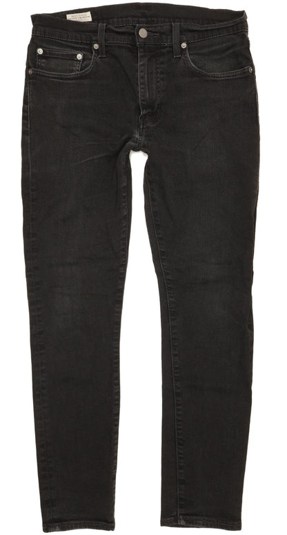 Levi's 512 Men Black Tapered Slim Stretch Jeans W32 L30