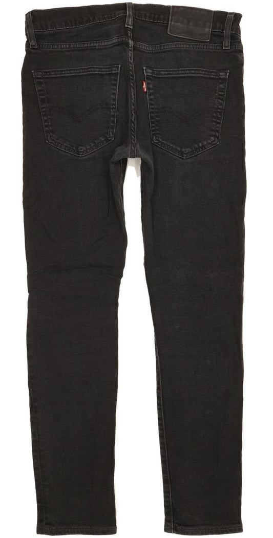 Levi's 512 Men Black Tapered Slim Stretch Jeans W32 L30