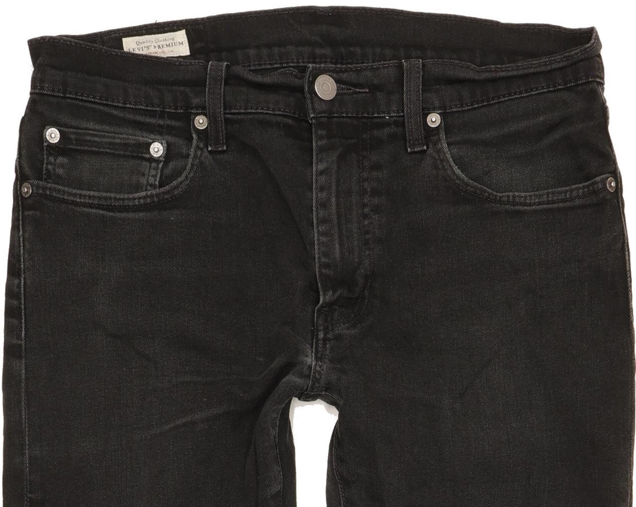 Levi's 512 Men Black Tapered Slim Stretch Jeans W32 L30