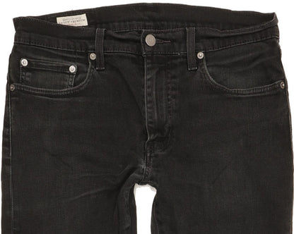 Levi's 512 Men Black Tapered Slim Stretch Jeans W32 L30
