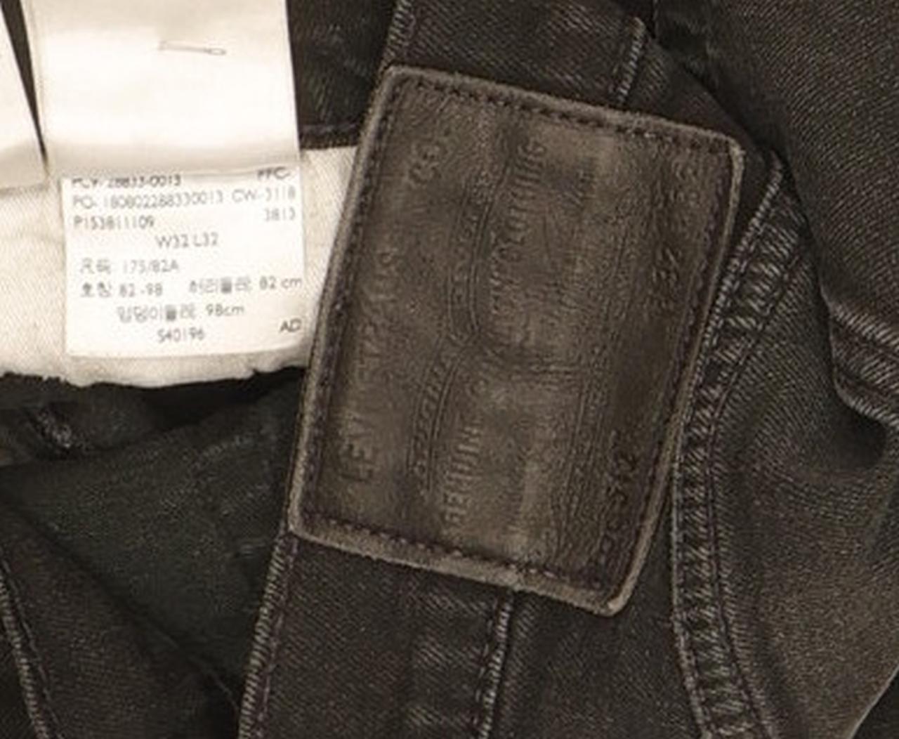 Levi's 512 Men Black Tapered Slim Stretch Jeans W32 L30