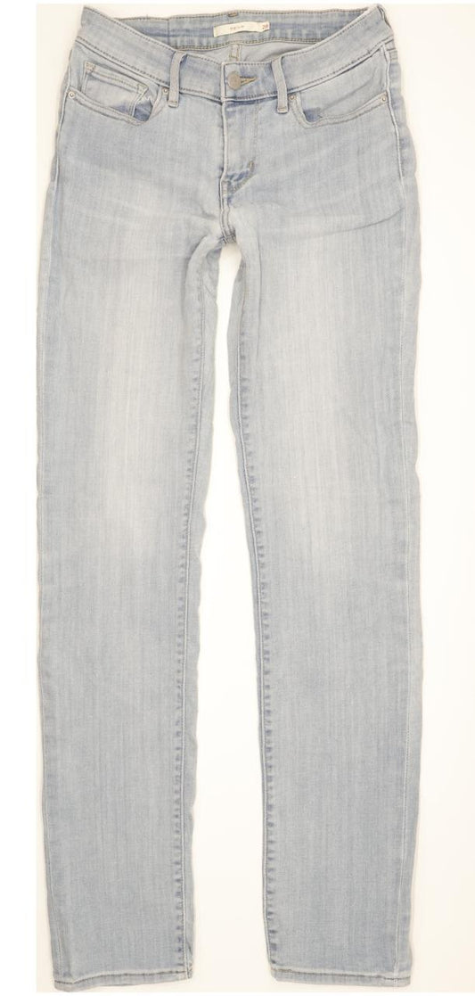 Levi's 712 Women Blue Straight Slim Stretch Jeans W28 L33