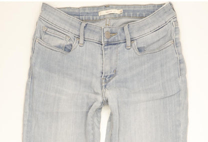 Levi's 712 Women Blue Straight Slim Stretch Jeans W28 L33