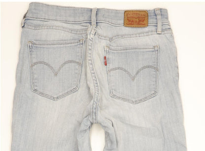 Levi's 712 Women Blue Straight Slim Stretch Jeans W28 L33
