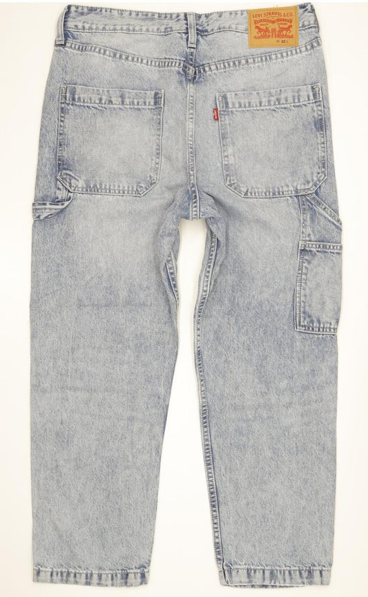 Levi's Men Blue Straight Loose Stretch Jeans W32 L25